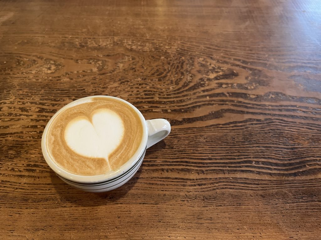 ハートのラテアート見本