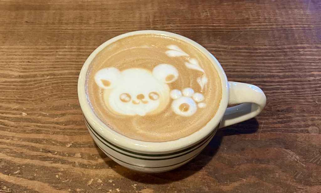 くまのラテアート