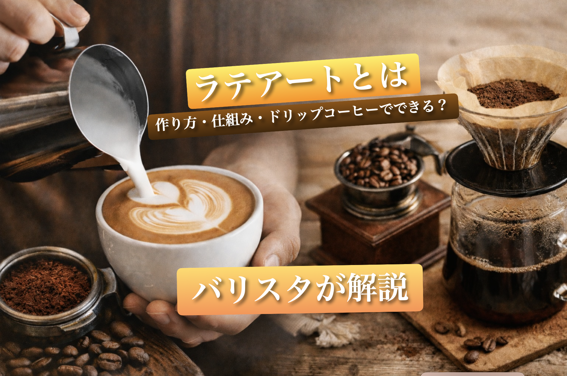 ラテアートとは。作り方・仕組み・ドリップコーヒーでできる？バリスタが解説