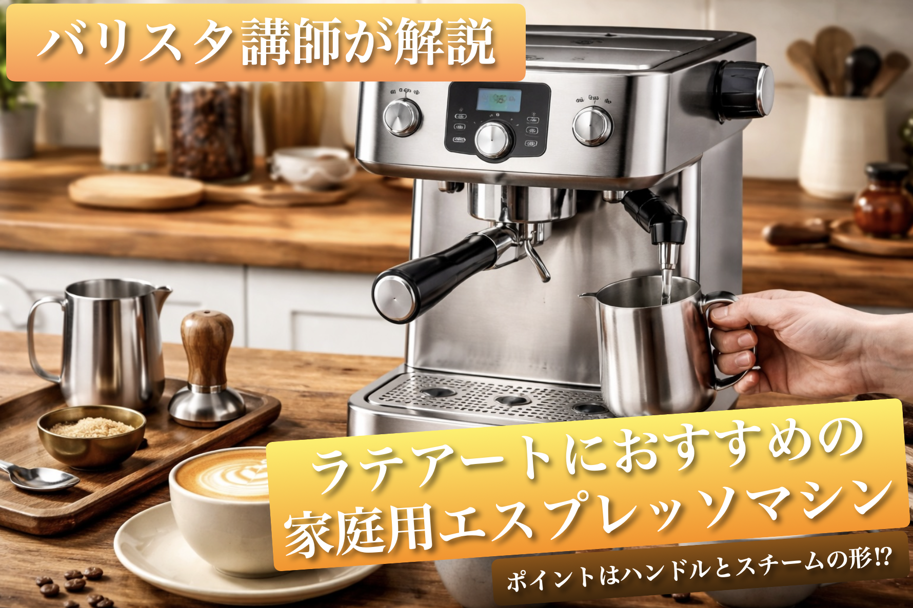ラテアートに最適な家庭用エスプレッソマシンの選び方