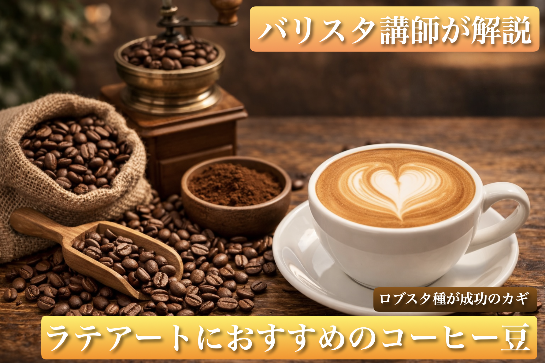 ラテアートにおすすめのコーヒー豆の選び方